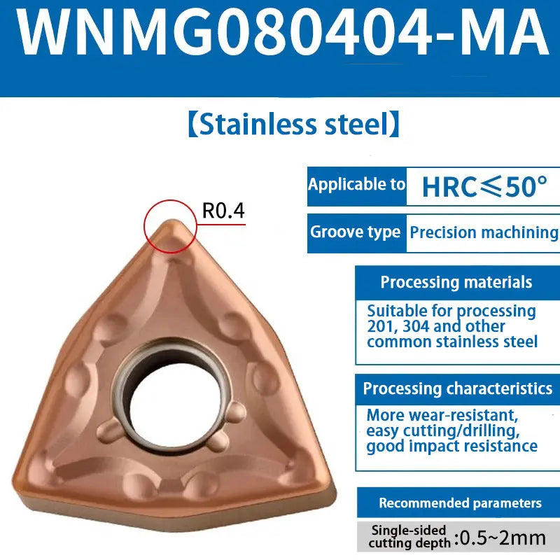 72-WNMG080404/08 Peach-shaped external turning tool head Shandong Denso Pricision Tools Co.,Ltd.